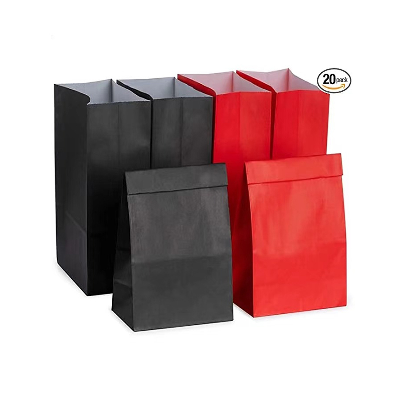 White/kraft paper printed self-sealing paper bags