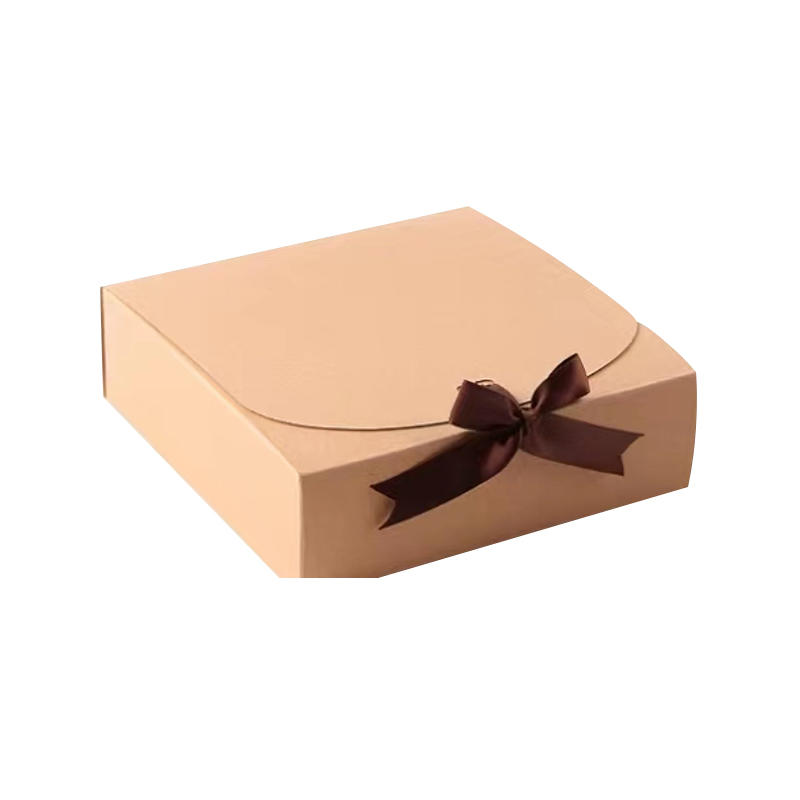 Beautiful square kraft paper birthday gift packaging box can be customized