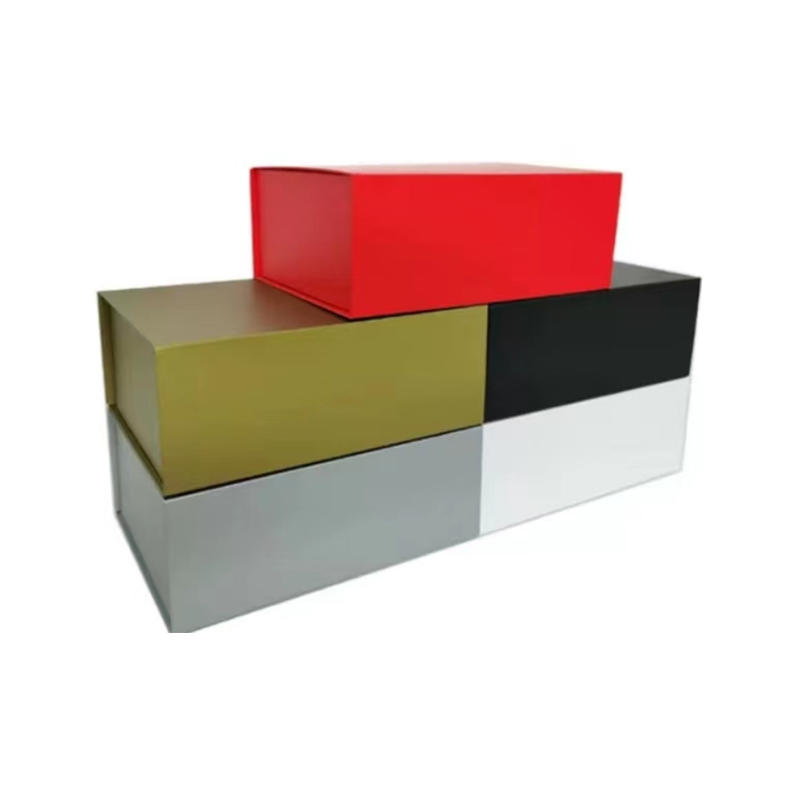 High-grade flat packaging folding gift box, foldable process, can print logo custom design