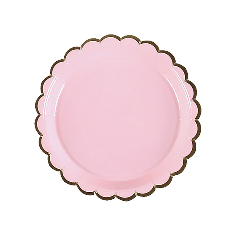 Disposable round gold foil stamping paper plates