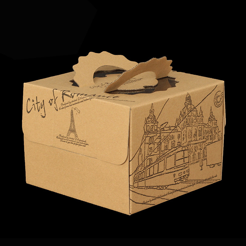 Brown kraft paper boxes for packaging cakes