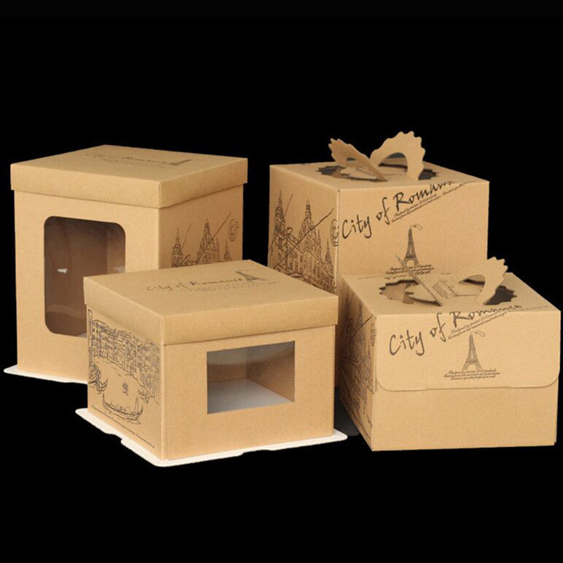 Brown kraft paper boxes for packaging cakes