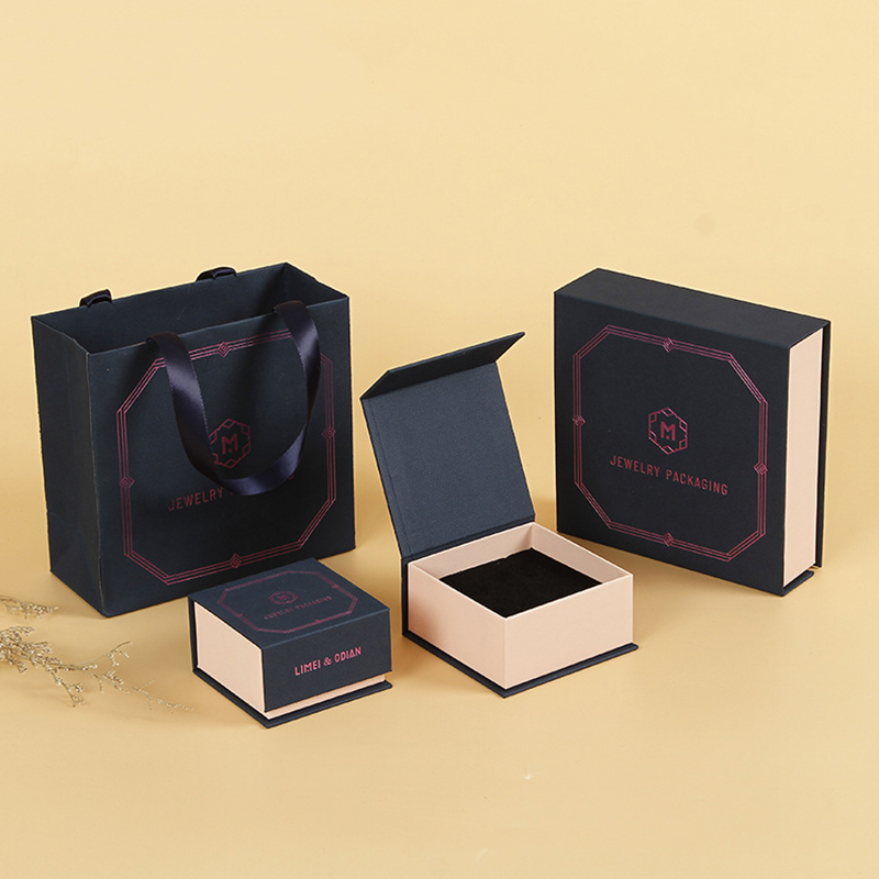 Jewelry packaging cardboard box bag set