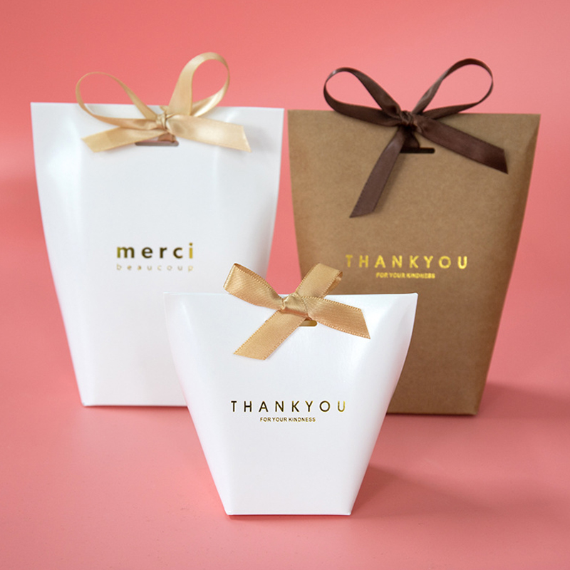 Kraft Paper Packaging Gift Box With Ribbon