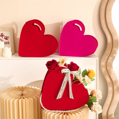 Premium Love Heart Shape Candy and Gift Flower Bags 