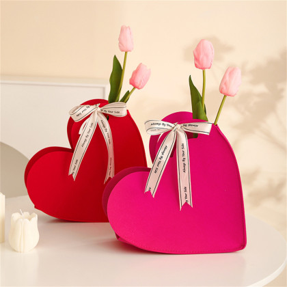 Premium Love Heart Shape Candy and Gift Flower Bags 