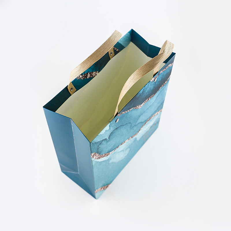 Marble Patterned paper Handle Gift Shopping Bag